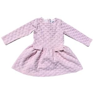 Aurora Baby Winter Fall Long Sleeve Textured Polka Dot Dress Size S